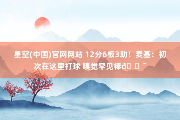 星空(中国)官网网站 12分6板3助！麦基：初次在这里打球 嗅觉罕见棒💯