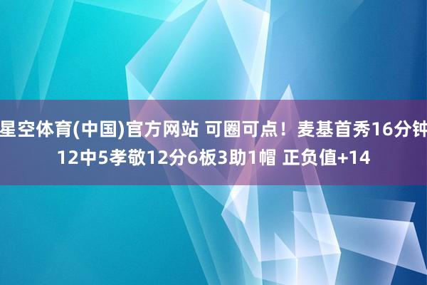 星空体育(中国)官方网站 可圈可点！麦基首秀16分钟12中5孝敬12分6板3助1帽 正负值+14
