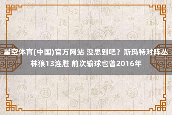 星空体育(中国)官方网站 没思到吧？斯玛特对阵丛林狼13连胜 前次输球也曾2016年