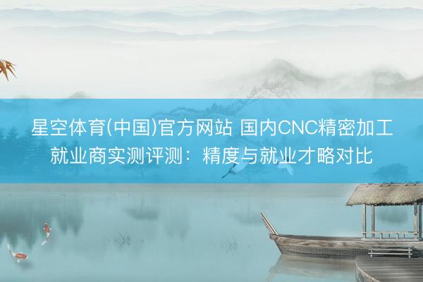 星空体育(中国)官方网站 国内CNC精密加工就业商实测评测：精度与就业才略对比