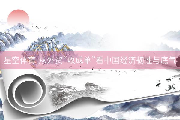 星空体育 从外贸“收成单”看中国经济韧性与底气