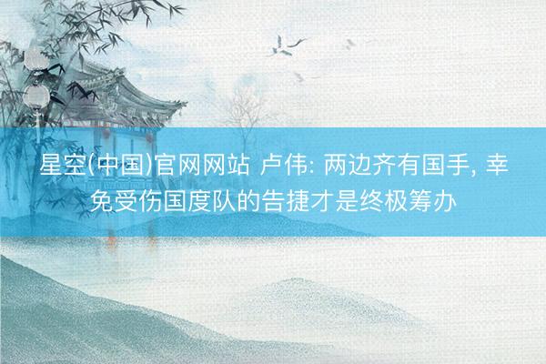 星空(中国)官网网站 卢伟: 两边齐有国手， 幸免受伤国度队的告捷才是终极筹办