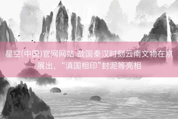 星空(中国)官网网站 战国秦汉时刻云南文物在京展出,“滇国相印”封泥等亮相