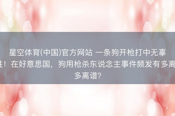 星空体育(中国)官方网站 一条狗开枪打中无辜女性！在好意思国，狗用枪杀东说念主事件频发有多离谱？