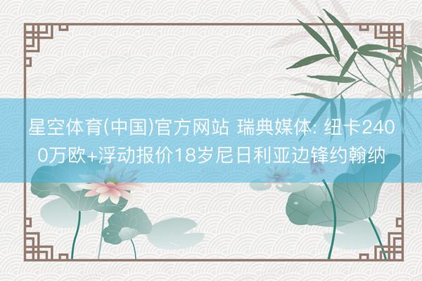 星空体育(中国)官方网站 瑞典媒体: 纽卡2400万欧+浮动报价18岁尼日利亚边锋约翰纳