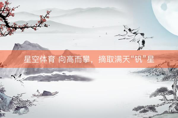 星空体育 向高而攀，摘取满天“钒”星