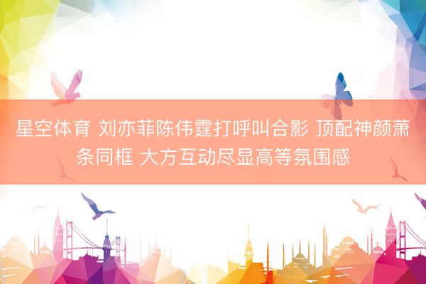 星空体育 刘亦菲陈伟霆打呼叫合影 顶配神颜萧条同框 大方互动尽显高等氛围感